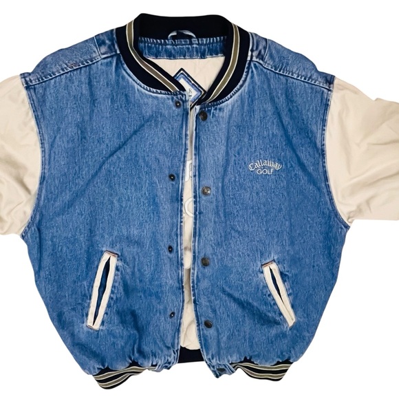 Callaway Golf RARE Vtg 90s Gear For Sports Denim Quilt S Jacket Team Callaway - Picture 7 of 16